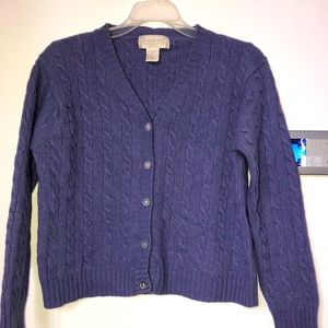 Rossana 100% Lambswool  V Shaped  Sweater Lavender size Petite